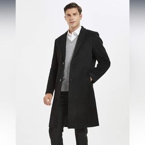 Nwot zeetoo Men's Wool Peacoat Winter Buttons Jacket Windproof Classic Pea Coat